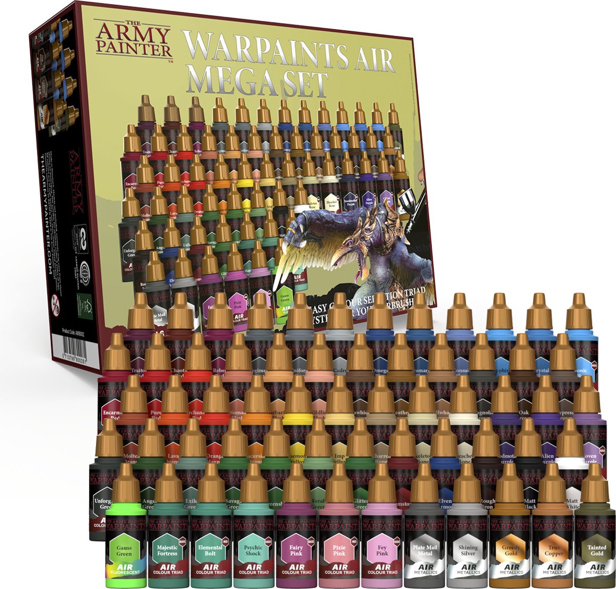 Warpaints Air Mega Set - 50 kleuren - 18ml - AW8002