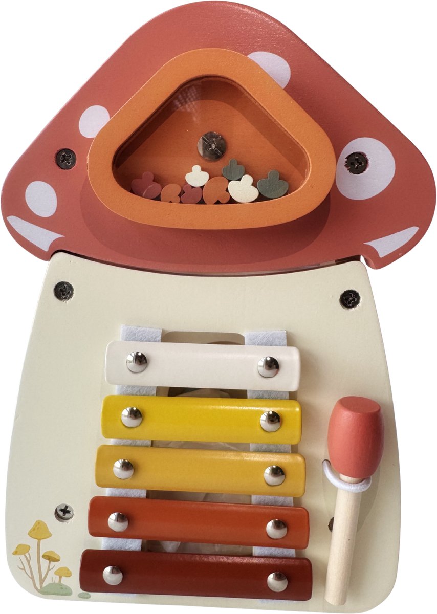 Houten Speelhuis Paddenstoel – Educatief, Activiteitenspeelgoed voor Peuters