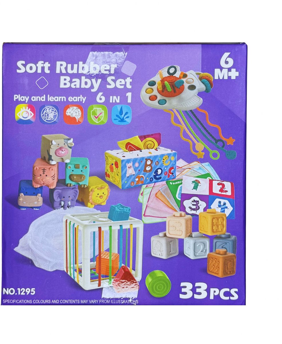 Montessori 6 in 1 Speelgoeddoos – Educatief & Sensorisch Speelplezier voor Babys en Peuters