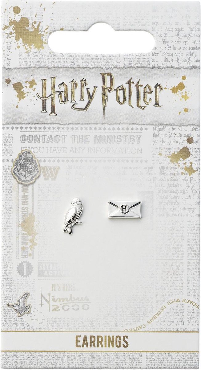 Harry Potter Hedwig and Letter Stud Earrings Oorbellen