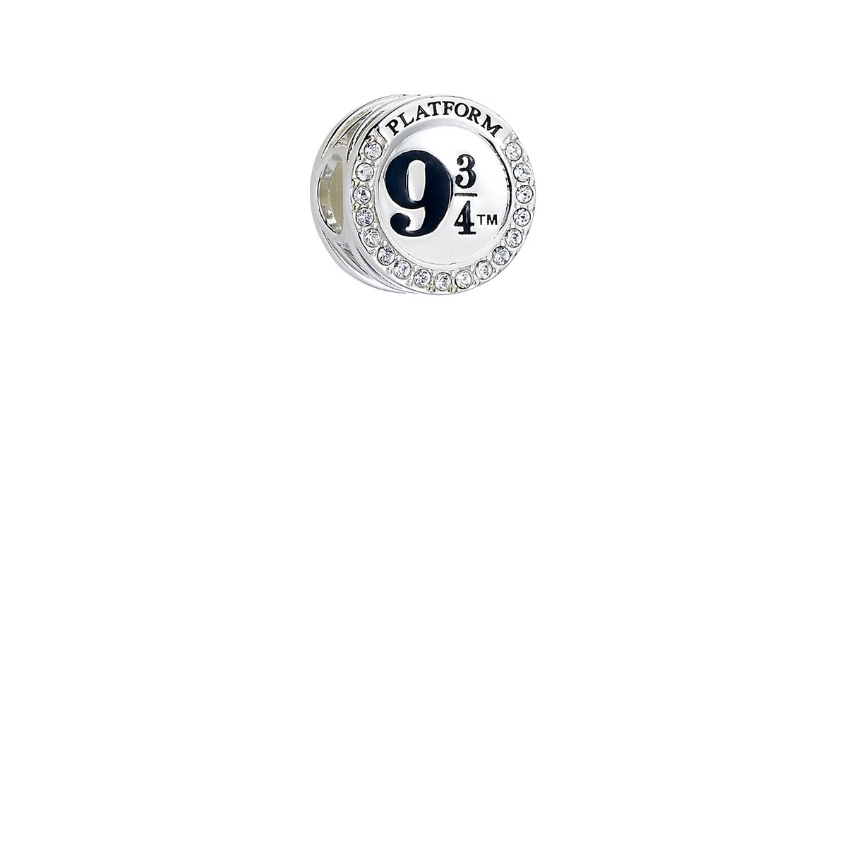 Official Harry Potter Sterling Silver Platform 9 3/4 Spacer Bead with Crystal Elements