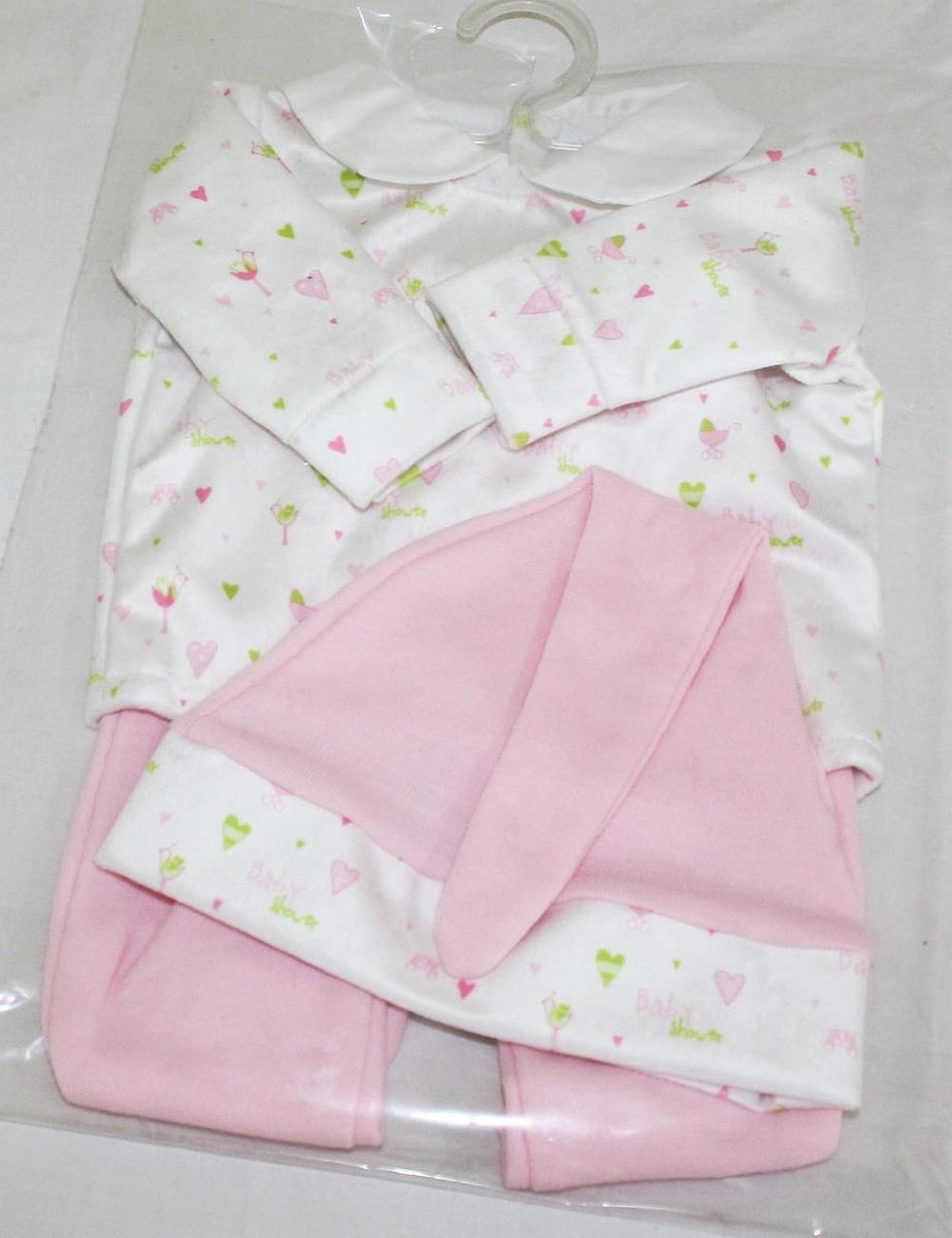 The Doll Factory Kledingset BabyShower Roze 52 cm