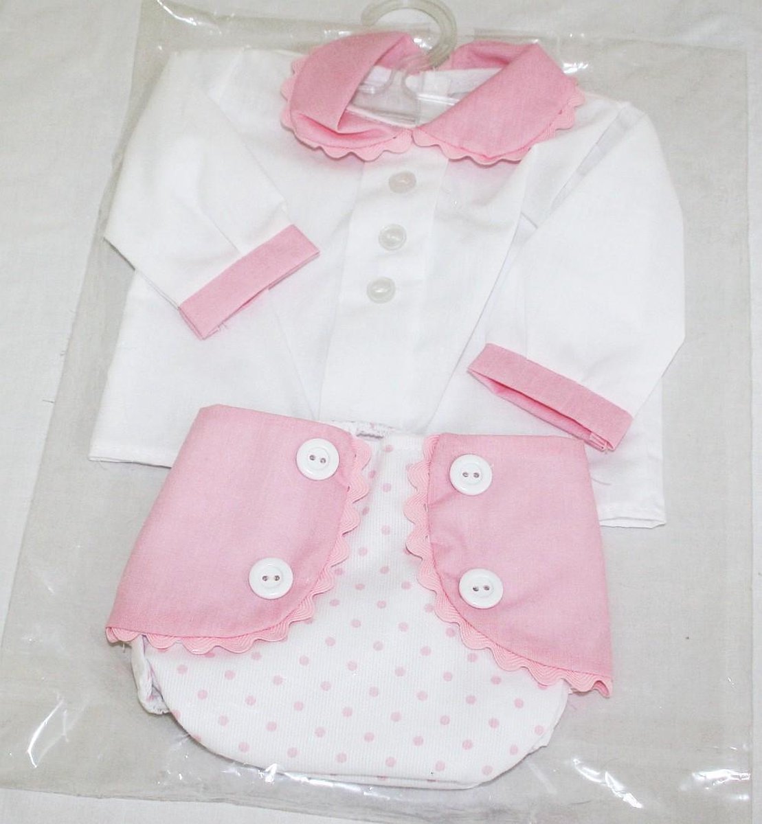 The Doll Factory Witte Blouse met Luierbroekje 52 cm