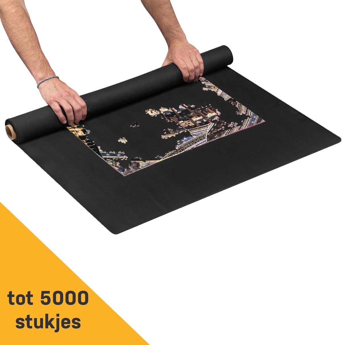 The Friendly   5000 stukjes voor legpuzzel - XXXL Puzzelrolmat – Puzzel opbergsysteem – Puzzelplaat - Portapuzzle de Luxe Puzzelmap - 120x170cm
