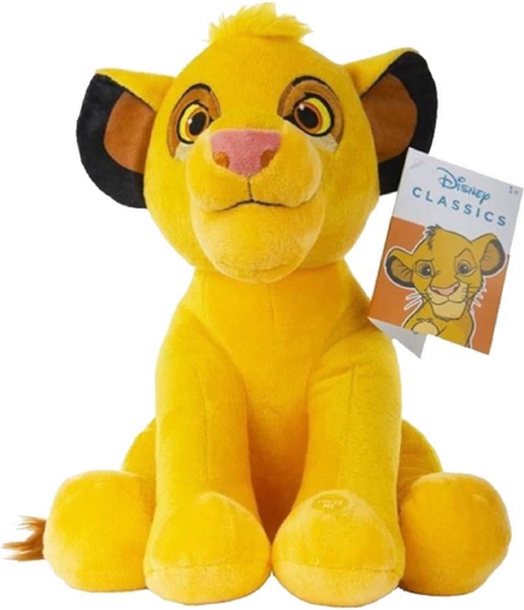 Simba - The Lion King Pluche Knuffel met Geluid 23 cm - De Leeuwenkoning - Speelgoed Knuffels voor Kinderen Jongens Meisjes - Mufasa, Simba, Nala, Pumba, Timon