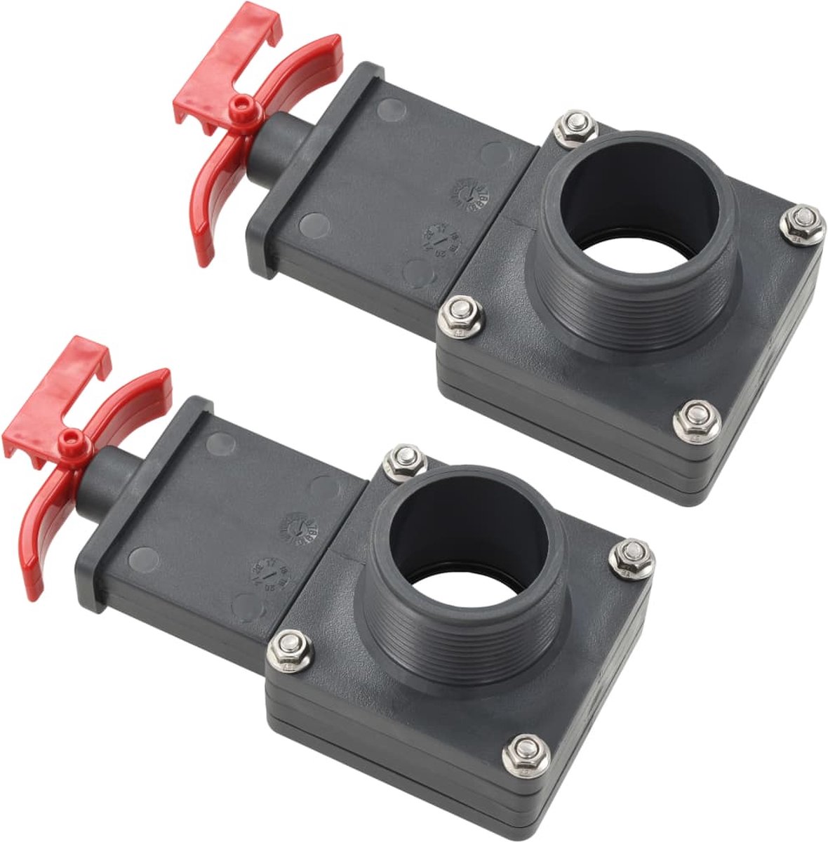 The Living Store Zwembadklep ABS 1.5 - Sluitklem - Chloorbestendig - 2 stuks