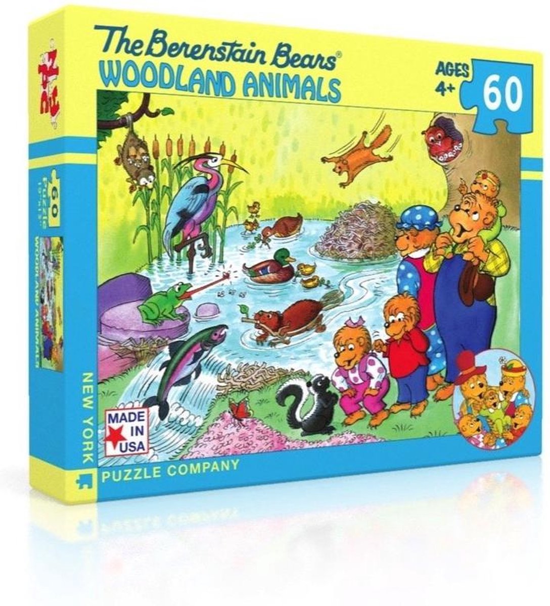 Berenstain Beren: Woodland Animals (Dieren uit het Bos); kinderpuzzel van 60 sukjes
