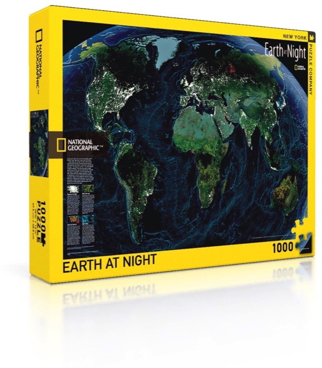 Earth at Night - NYPC National Geographic Collectie Puzzel 1000 Stukjes