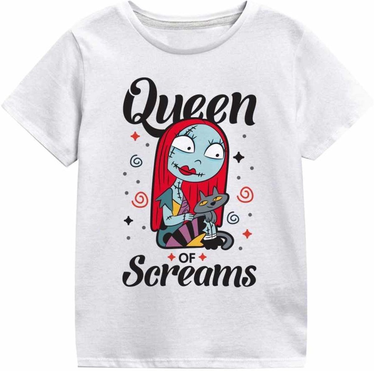 Nightmare Before Christmas - Queen Of Screams Jungen T-Shirt White-7-8 Jahre