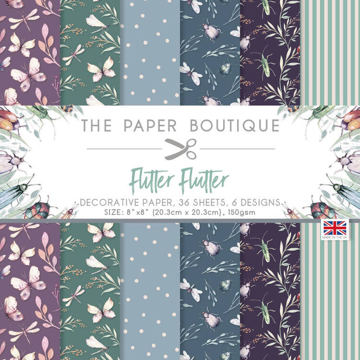 Flitter Flutter 8x8 Inch Decorative Papers (PB1915)