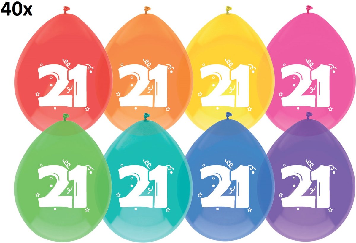 40 x Ballonnen - 21 jaar