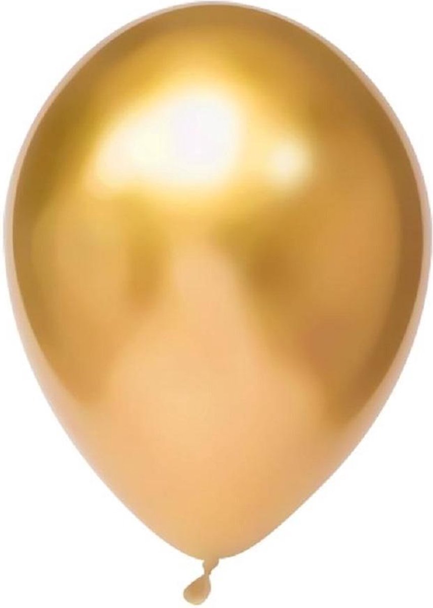 Chrome- chroom Ballonnen Goud 30cm 50 stuks