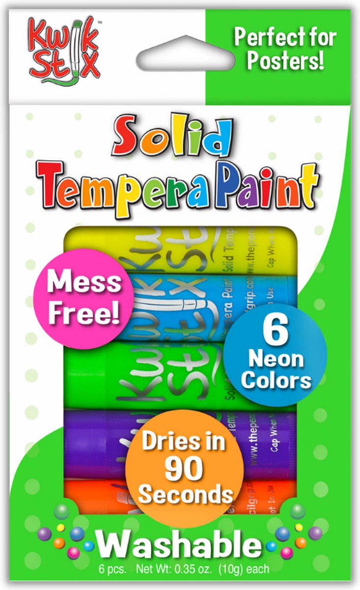 The Pencil Grip - Kwik Stix verfstick - Neon kleuren - TPG-610