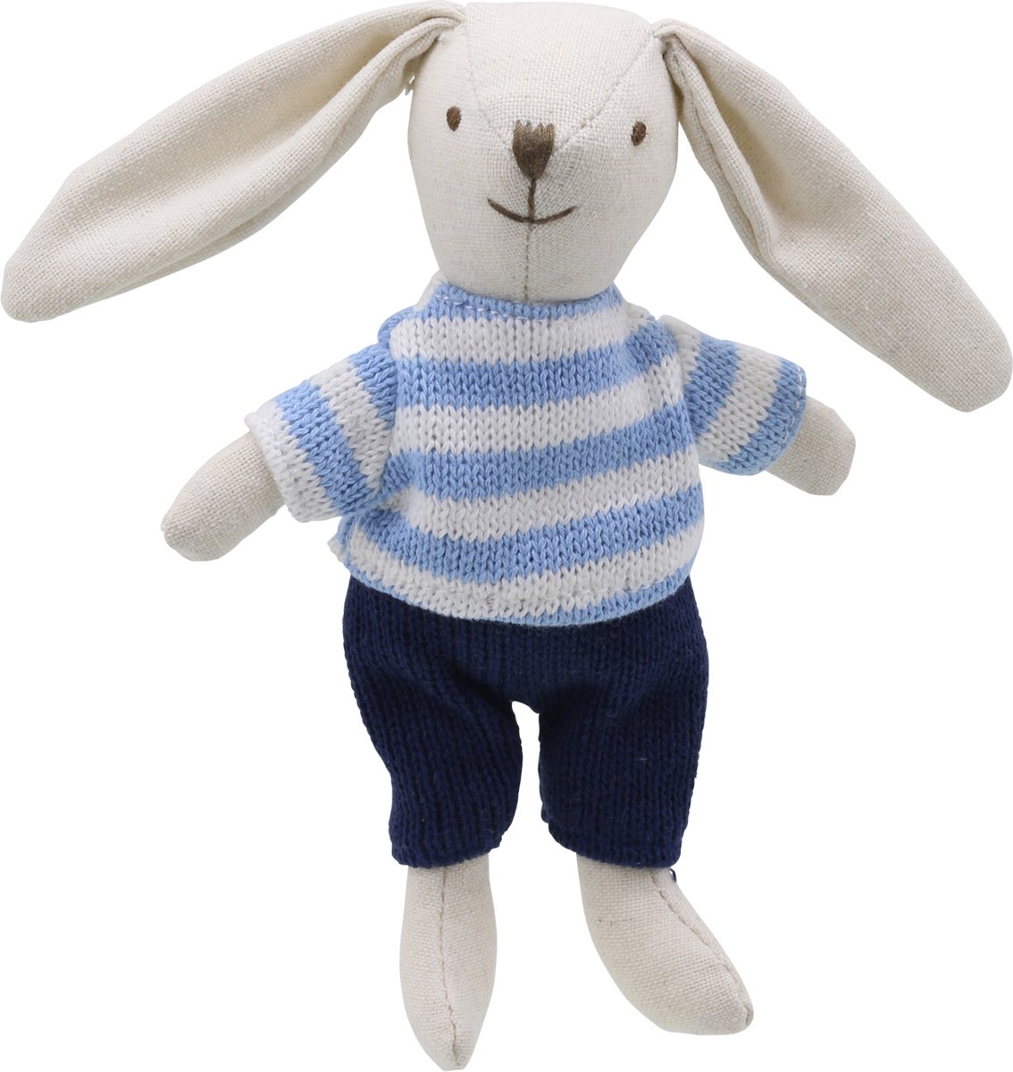 The Puppet Company knuffel Konijn jongen - pluche speelgoed 16cm.