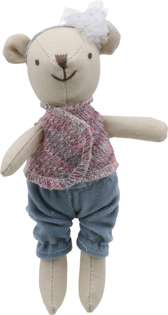 The Puppet Company pluche beer meisje - knuffel speelgoed 16cm.