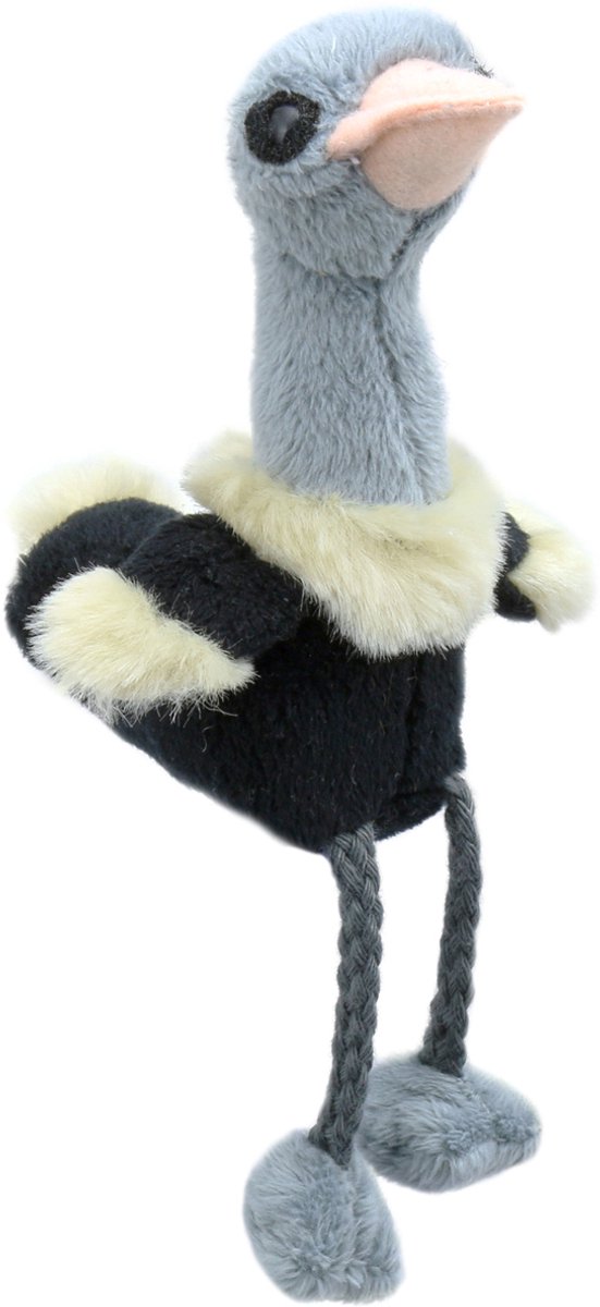 The Puppet Company vingerpop struisvogel - handpop speelgoed.