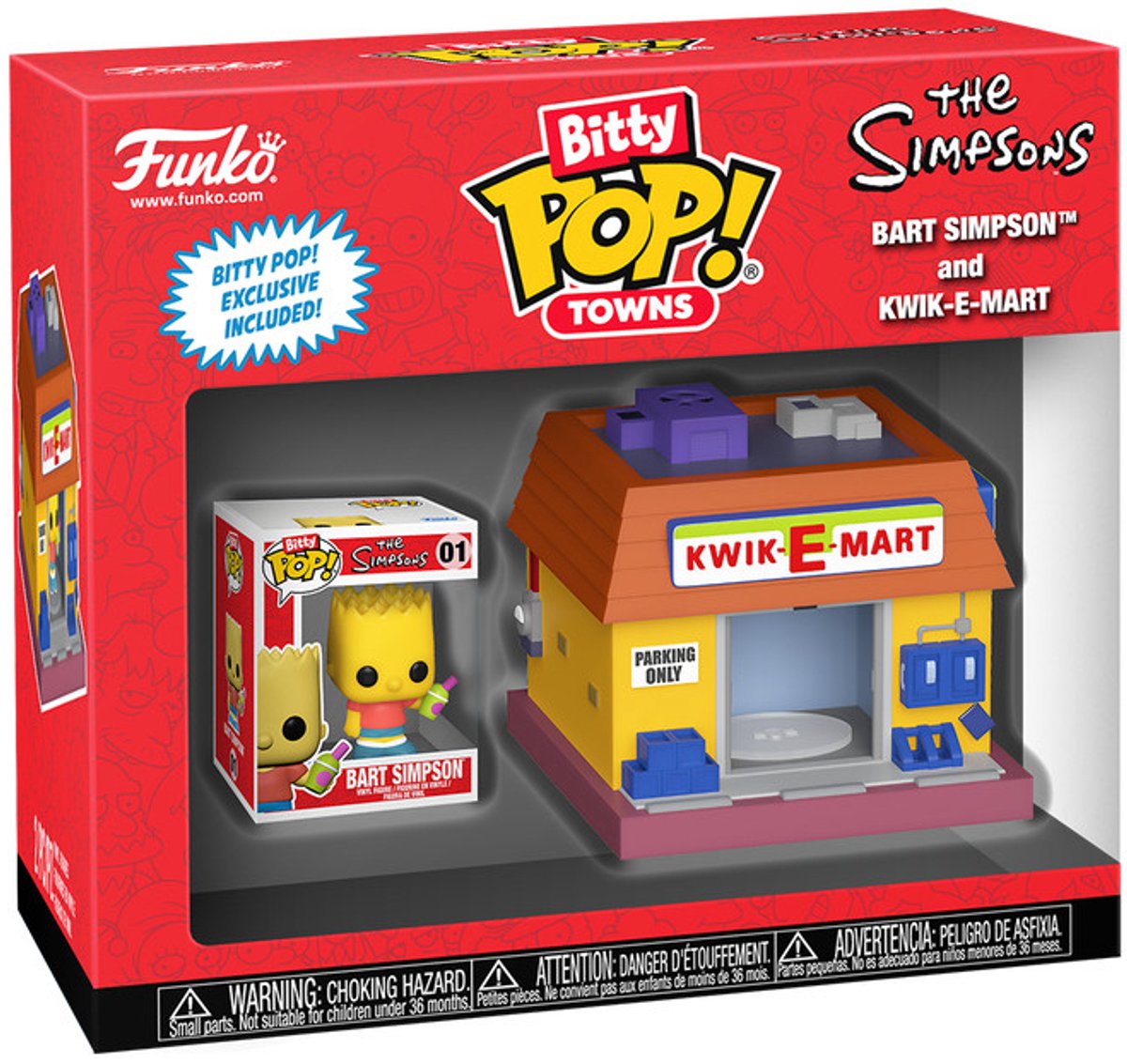 The Simpsons Bart Simpson and Kwik-E-Mart (Bitty Pop! Towns) vinylfiguur Unisex Funko Pop! - Neutraal - Standard