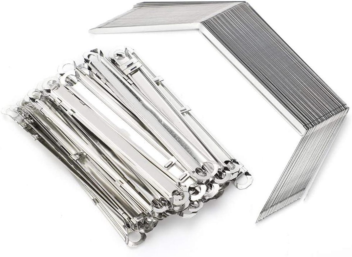 TheLau - Duurzame Binderclips voor Bestandsbevestiging van 50 Stuks - Geschikt voor 350 Vellen A4-papier - 80 Mm Steekafstand - Lichtgewicht en Robuust