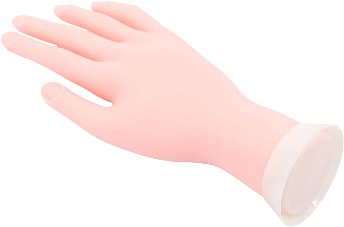 TheLau - Flexibele Manicure Oefenhanden voor Nep Nagelkunst Training - Rubberen Hand met Buigbare Vingers