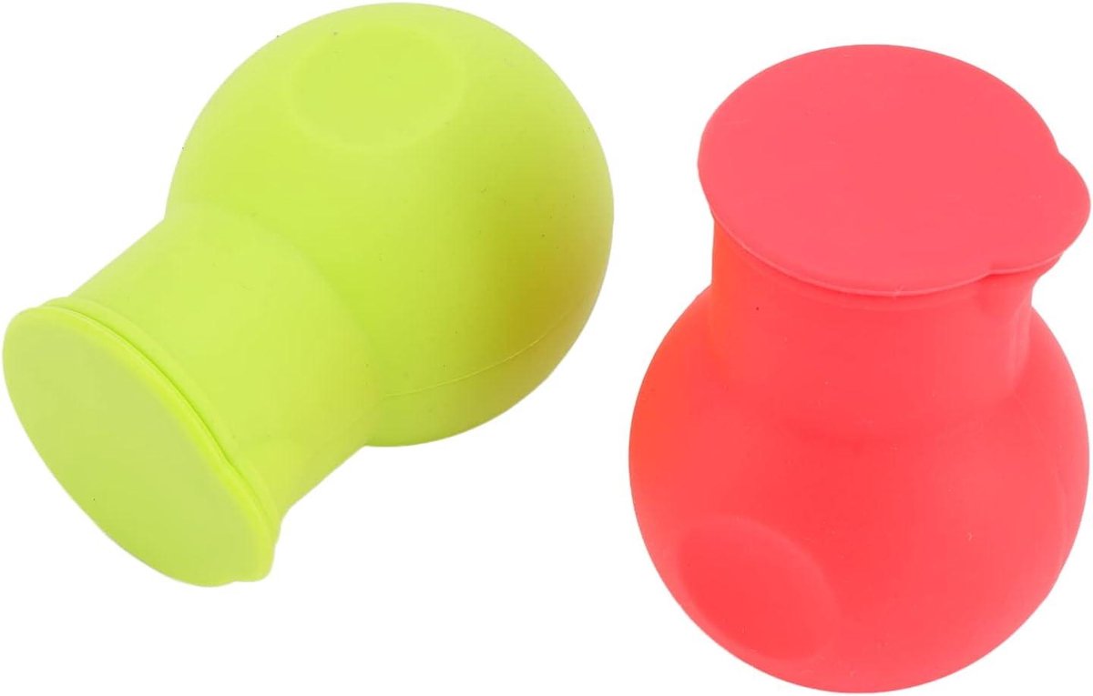 TheLau - Siliconen smeltkroes voor chocolade en boter - Hittebestendige saus smelter - Magnetron set - Creatief keukengereedschap - 2 stuks in rood en groen - Smelten - Keukenaccessoires