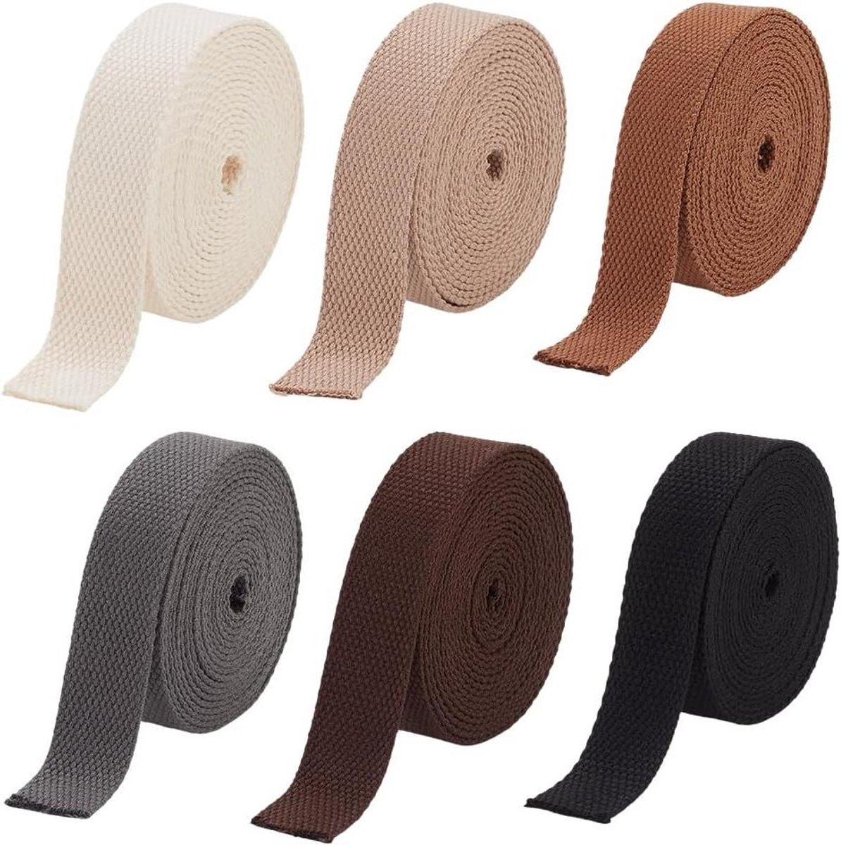 TheLau - Zware Naaien Singels 25mm in 6 Kleuren - Voor DIY Ambachten - Tote Tas Webbing - Outdoor Benodigdheden