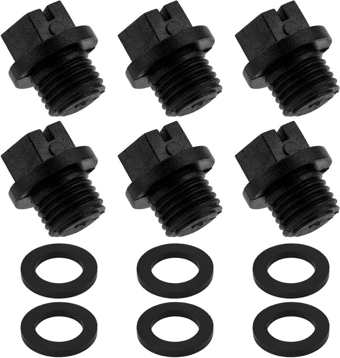  - Zwembadafvoerstop voor Zwembadpomp - 6 Stuks - Vervangstop met Pakkingen - Hayward Super Pump/Power-Flo LX/Power Flo II/Max Flo - Duurzame Kwaliteit
