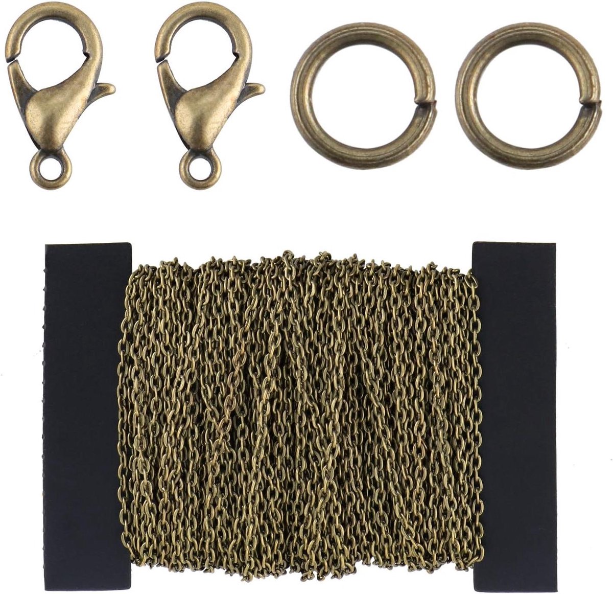 Thelau - - Kettingen met Kralen - DIY Link Ketting voor Sieraden Maken - 39 Voeten - Bronskleurig