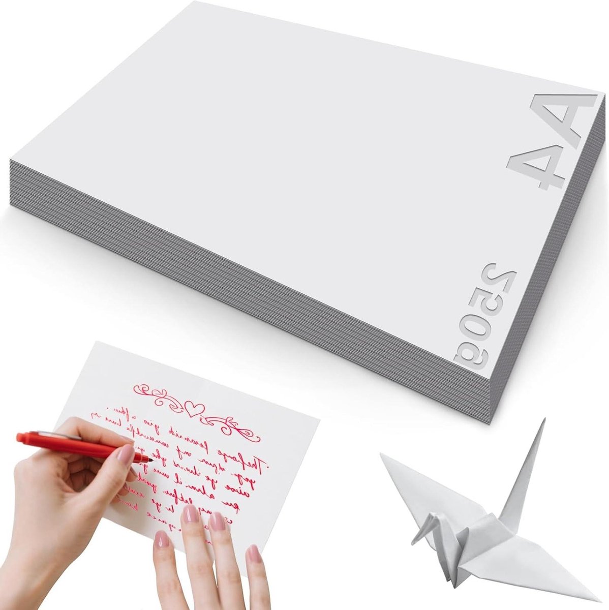 Thelau - 60 stuks wit kartonpapier A4 formaat voor uitnodigingen bruiloft DIY kaarten