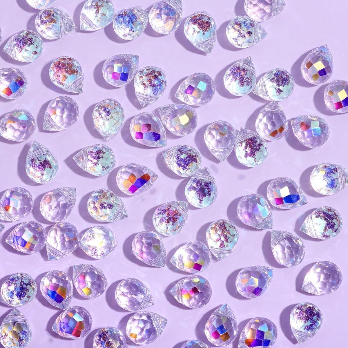 Thelau - 98 stuks facettengeslepen kristalglaskralen voor sieraden maken - Rondelle kralen voor DIY handwerk - Helder kristal AB kleur - Ketting, armband, oorbellen - Thuis decoratie - 8 × 8 mm