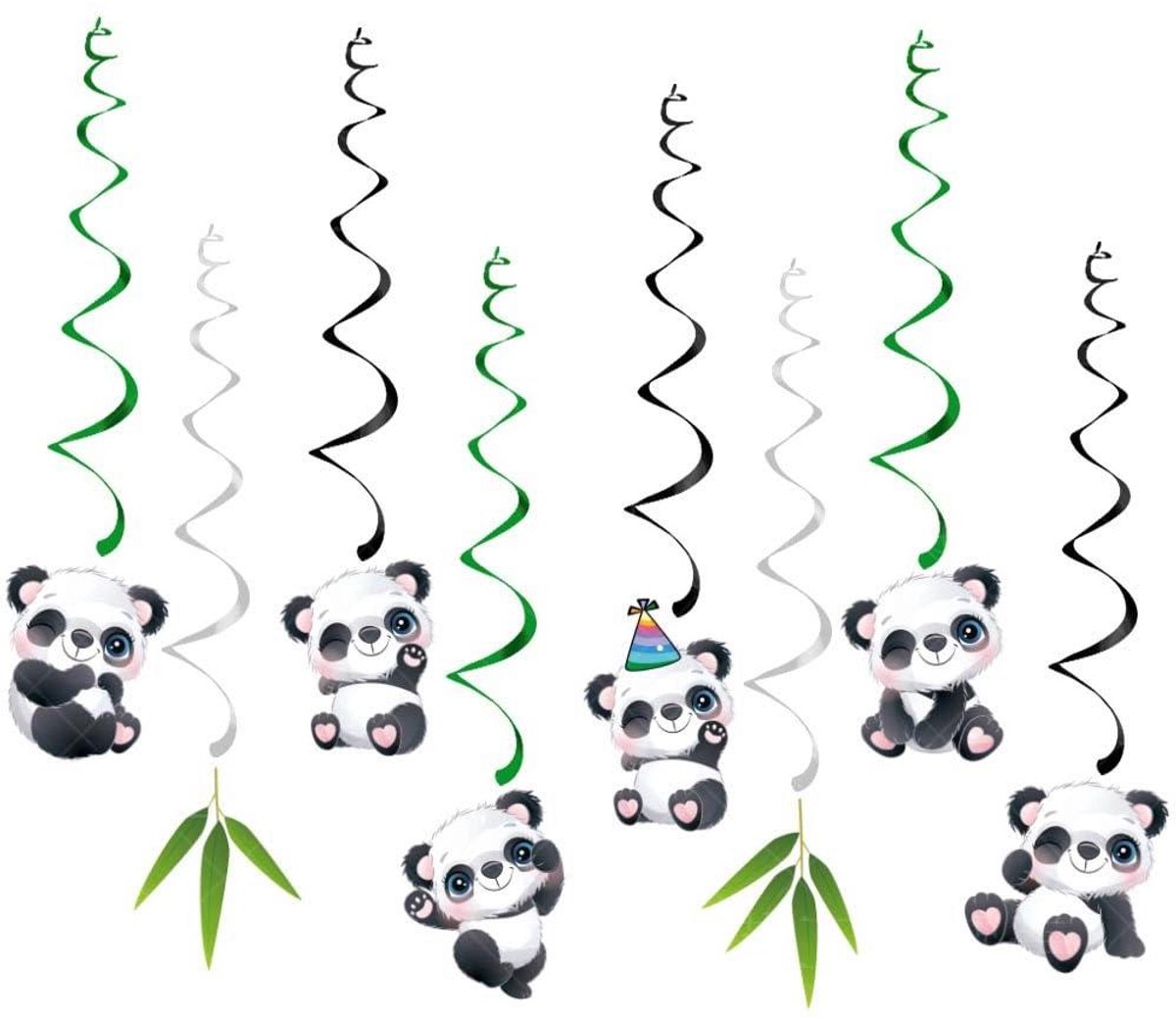 Thelau - Happy Birthday-banner, panda-decoratieset voor kinderverjaardagsfeest - panda-feestdecoraties en babyshower thema (stijl 3)