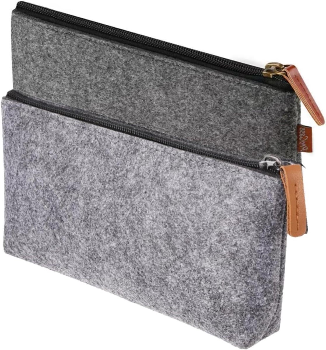 Thelau - Vilten mapjes 2 stuks voor pennen en kantoorbenodigdheden