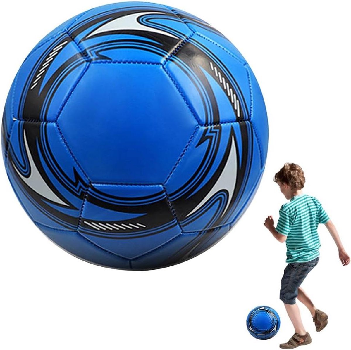 Thelau - Voetbal voor kinderen en volwassenen - draagbaar en outdoor - PU-leer - bal voor kinderen