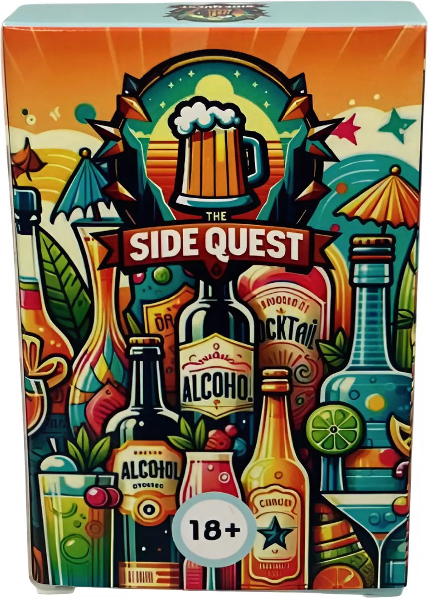 TheSideQuest - Drankspel - Opdrachten/Vragen - Speelkaarten - Nederlands- 18+