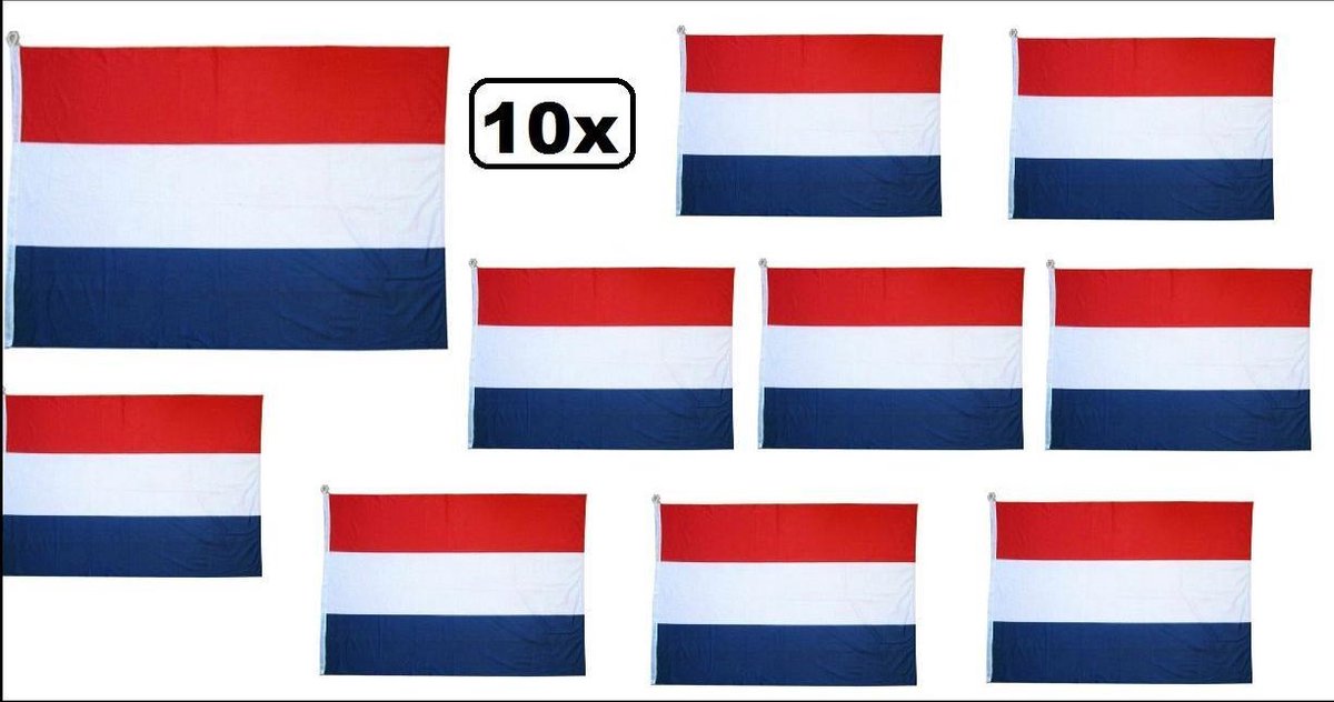 10x Vlag Nederland 90x150cm