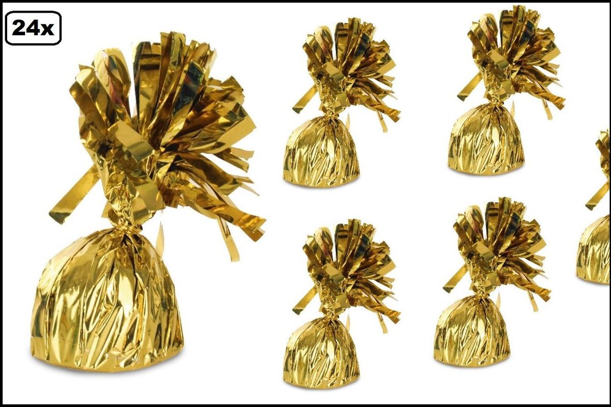 24x Ballon gewicht goud 170gr