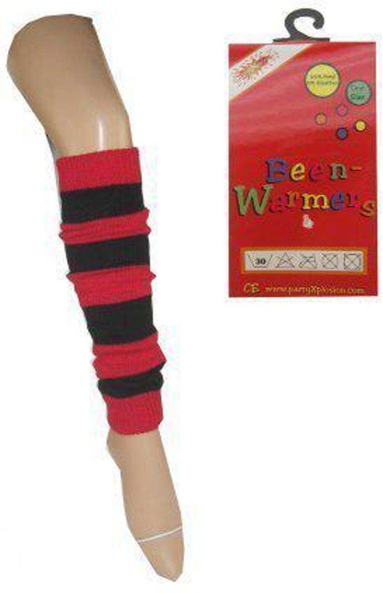 Beenwarmers zwart - rood