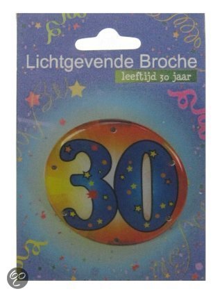 Button leeftijd 30 jaar met licht