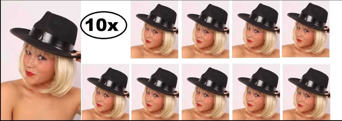 10x Al Capone hoed zwart