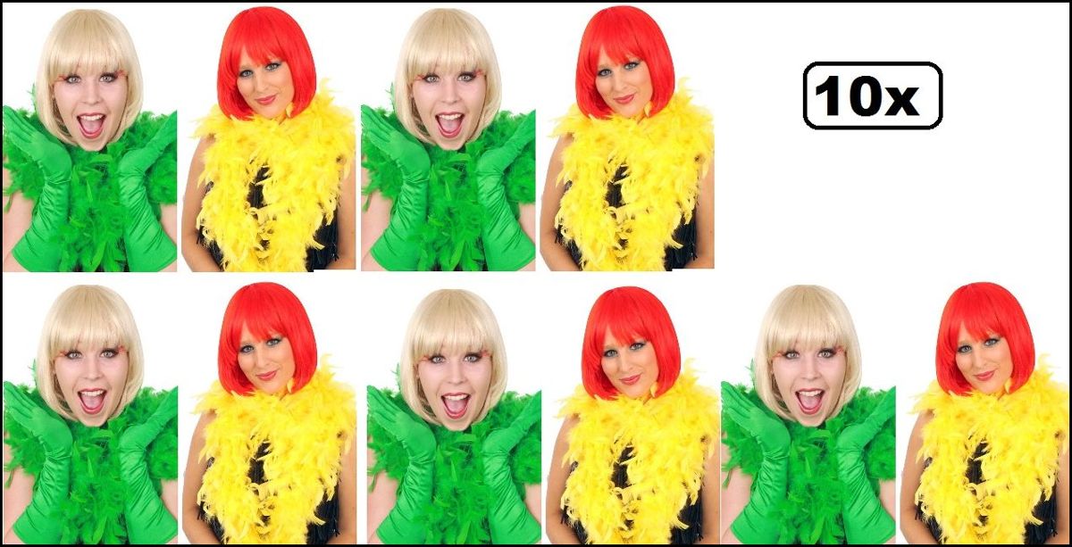 10x   brandveilig geel/groen 180cm