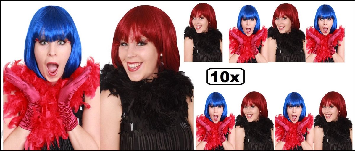 10x   brandveilig rood en zwart 180cm