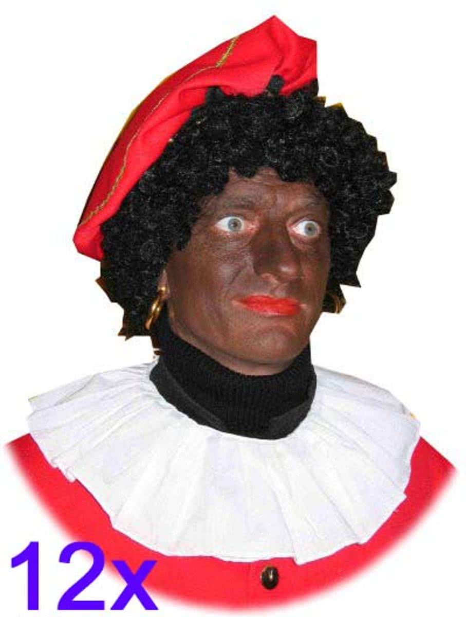 12x Piet kragen katoen wit