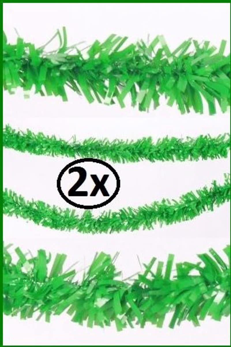 2x P.V.C. slinger brandvertragend groen 10m