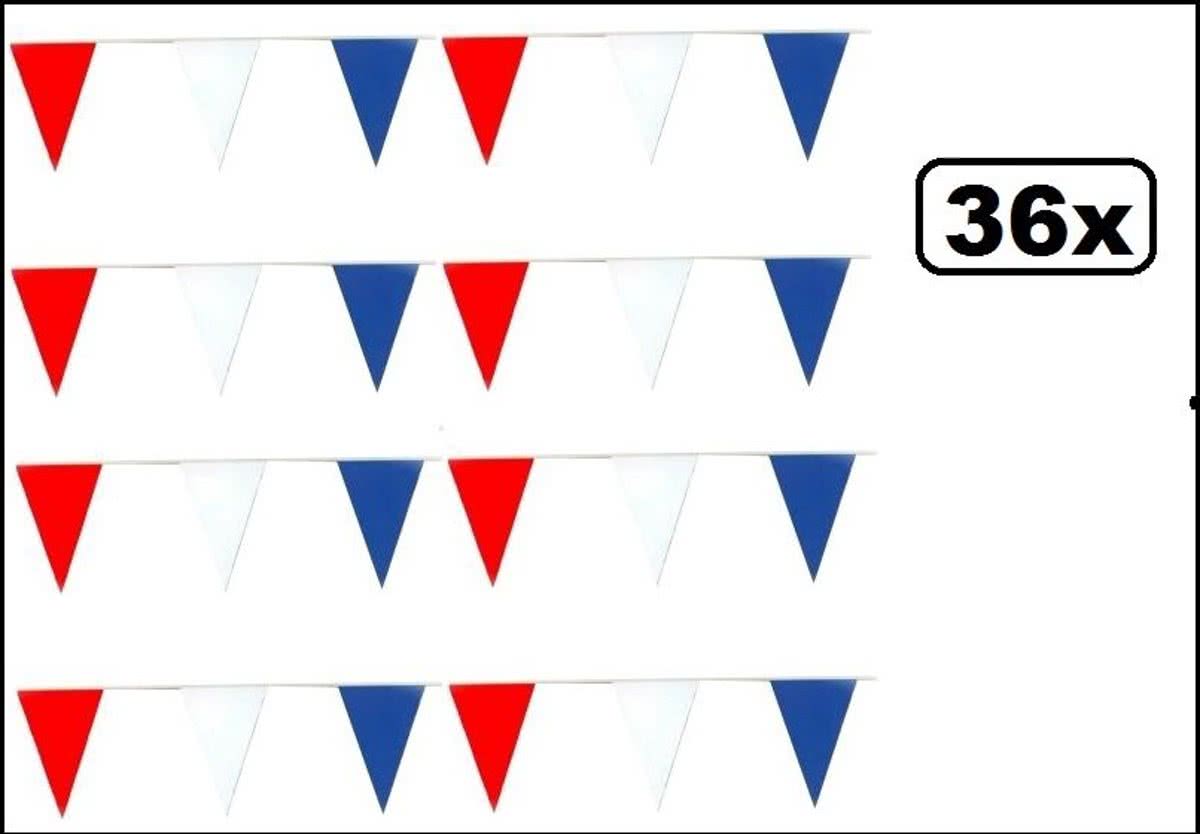 36x   rood/wit/blauw 10 meter