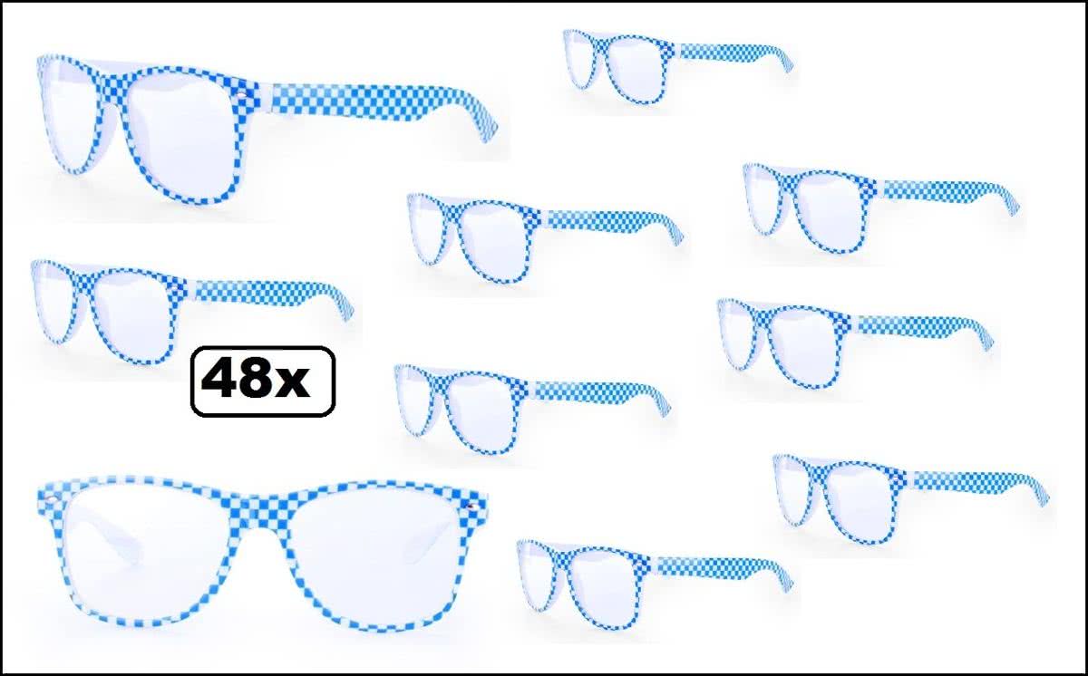 48x Oktoberfest bril blauw/wit