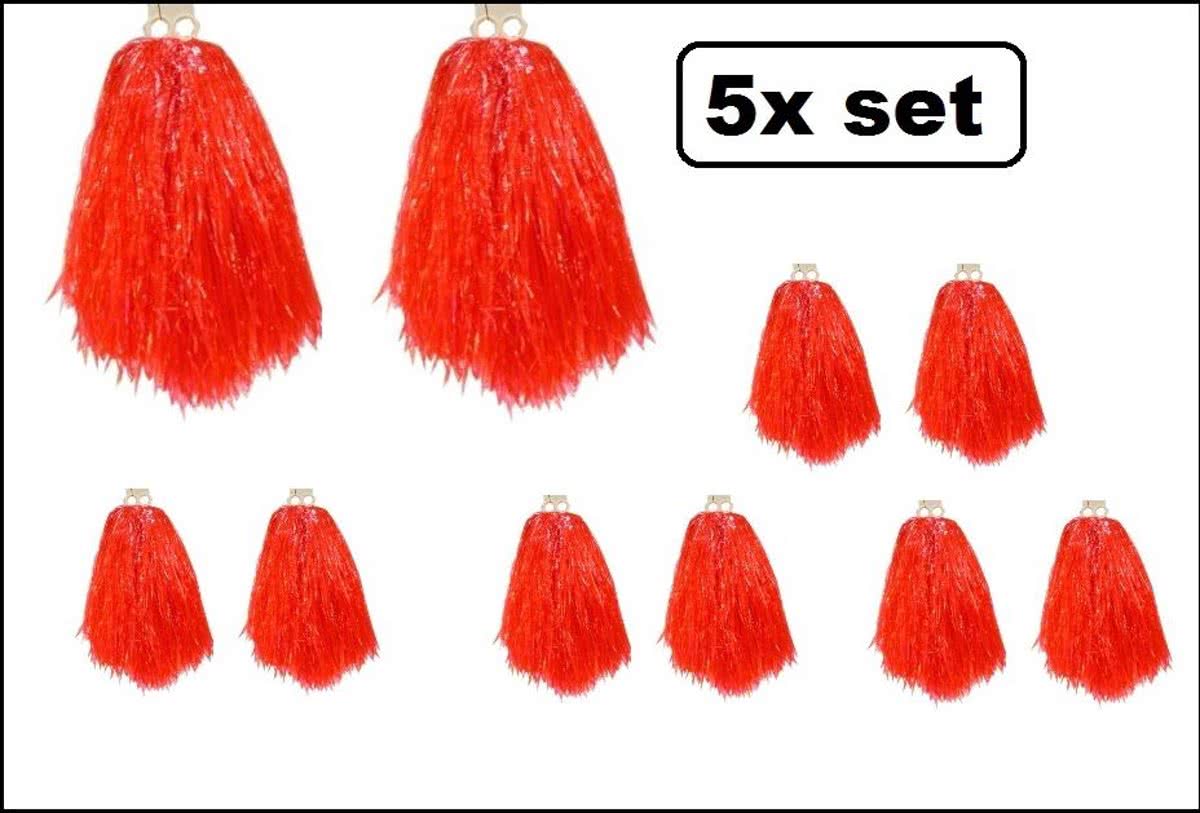 5x Set cheerball ringgreep rood