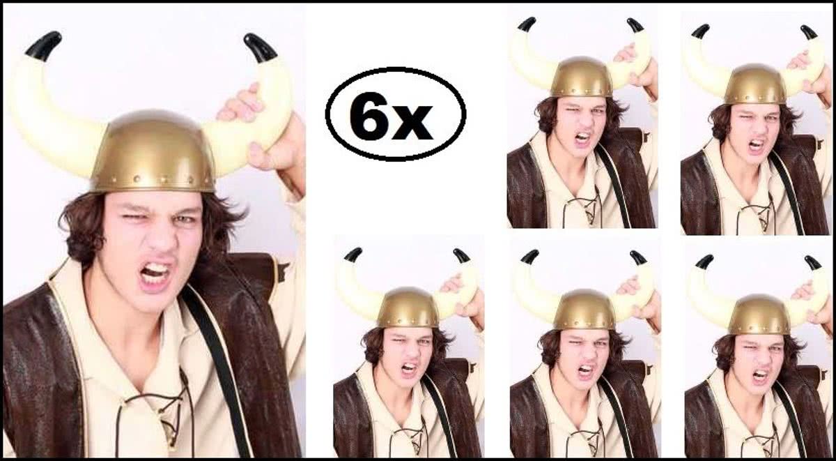 6x Plastic viking helm volwassen