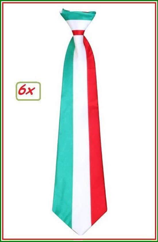 6x Stropdas satijn Italie