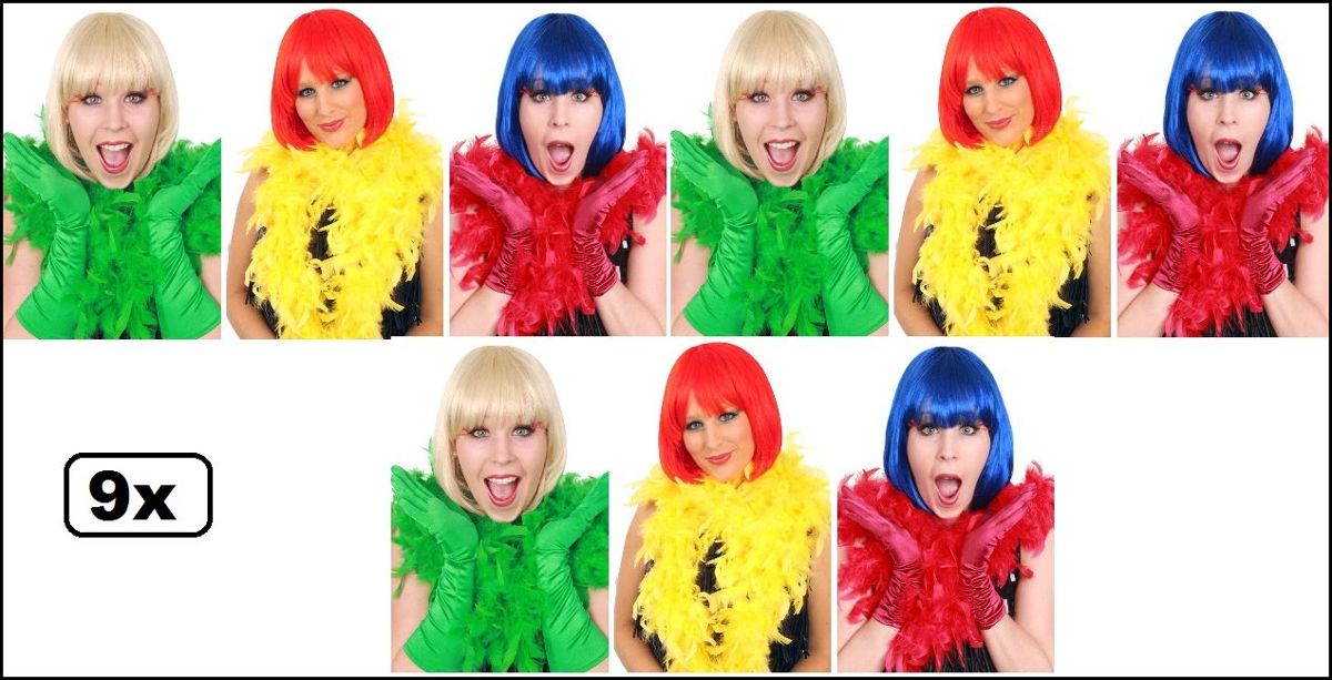 9x   brandveilig groen/rood/geel 180cm