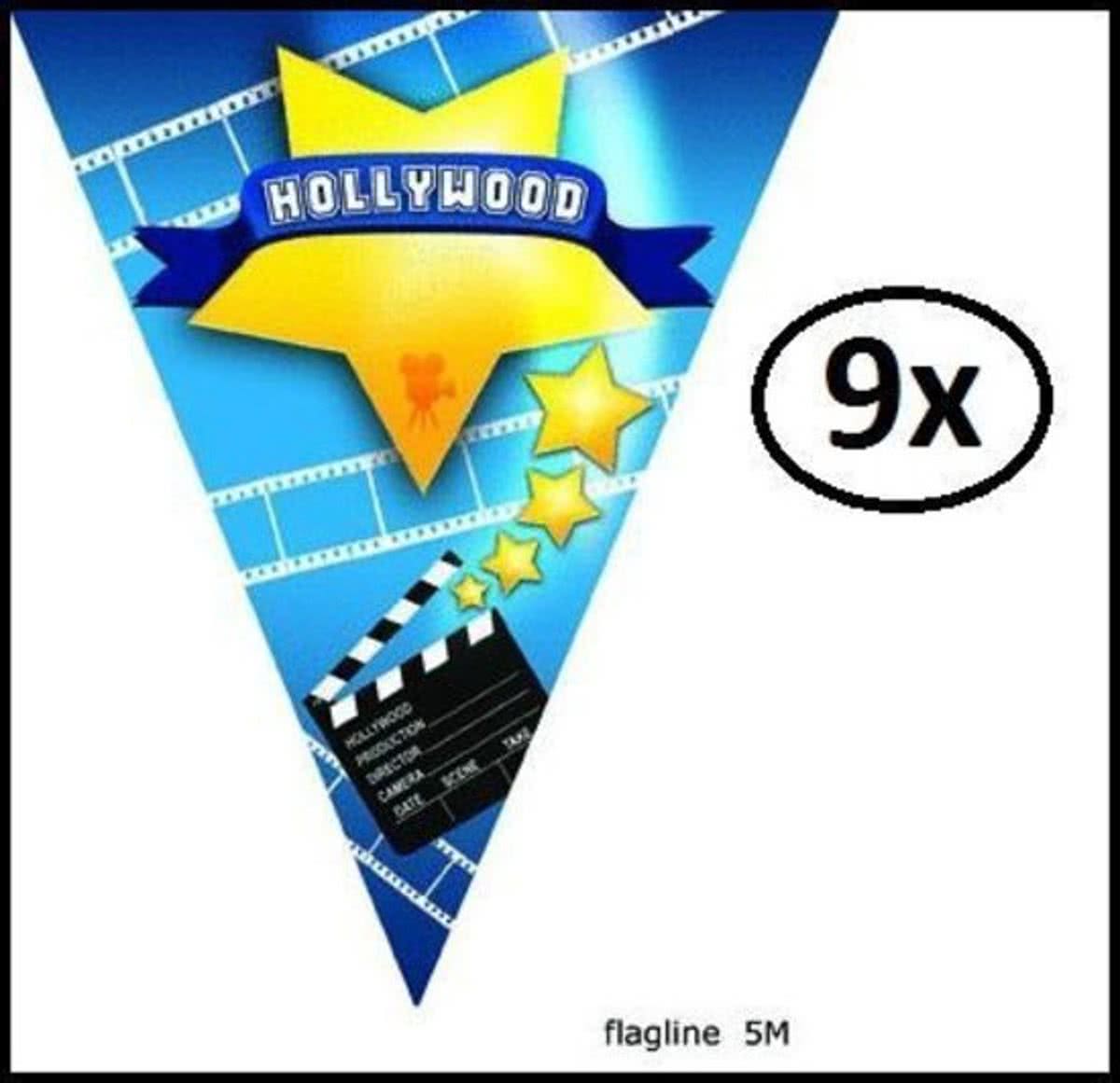 9x Vlaggenlijn Hollywood
