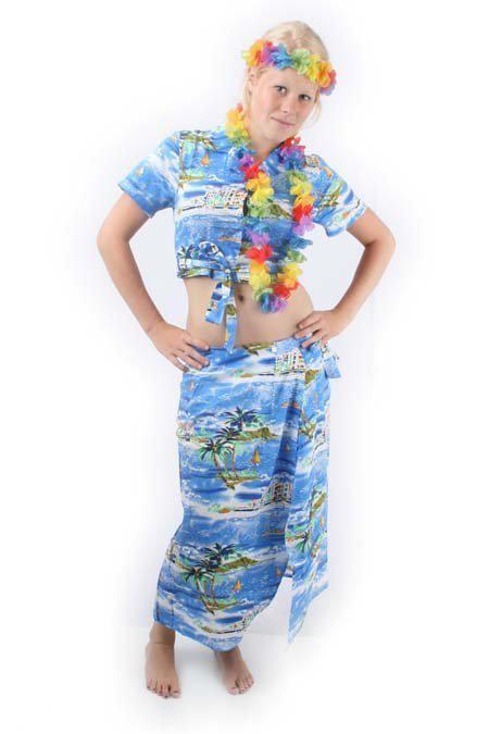 Hawaii Topje met Omslag - Maat 36 - Blauw